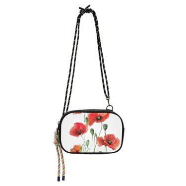 Imagem de TSENQUE Bolsas transversais pequena bolsa feminina aquarela flores carteira celular bolsas de verão bolsas de ombro