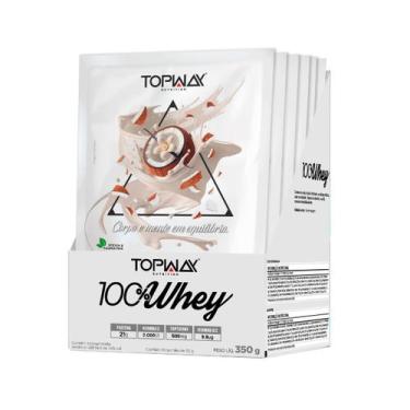 Imagem de Whey protein 100% sabor coco com baunilha topway display com 10 sachês
