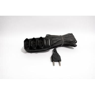 Imagem de Extensão Elétrica 10 Metros 10A 2x0,75mm Cabo Paralelo Preto