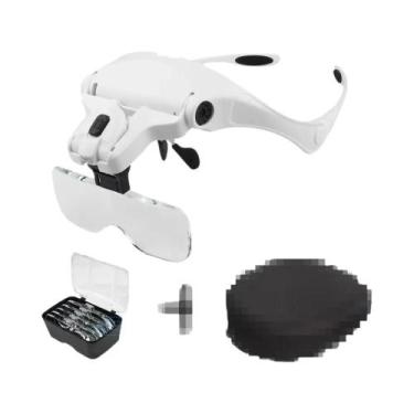 Imagem de Lupa de leitura joalheiro relógio iluminado lupa 5 lente 2 luzes led a