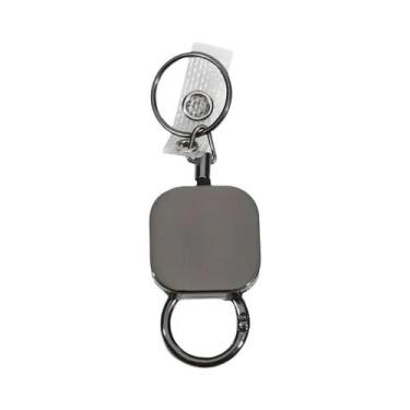 Imagem de Chaveiro Retrátil De Metal Reforçado Com Cordão Para Crachá, Porta-Car