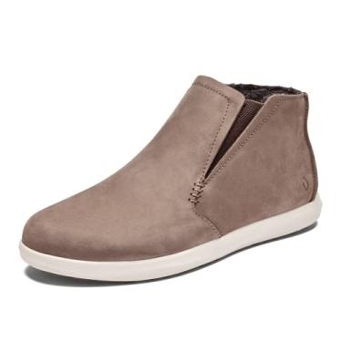 Imagem de OLUKAI Botas femininas Hawai'iloa Manu Hope, couro de flor integral impermeável macio e confortável, painéis elásticos para ajuste personalizado e solas de borracha com aderência molhada,