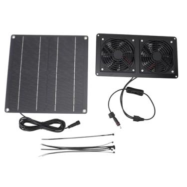 Imagem de Kit de ventilador de exaustão solar 15W Silício monocristalino Ventilador de ventilação e resfriamento de admissão de painel solar