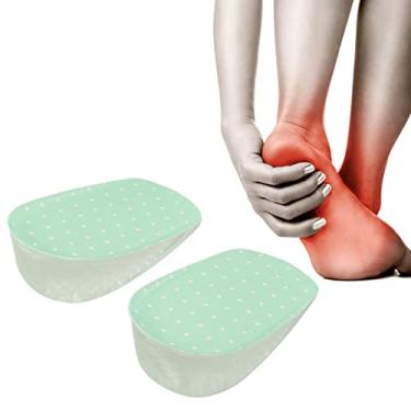 Imagem de ZJchao Palmilha de Gel de Silicone, Inserções de Sapato Autoadesivas para Aumento de Altura Com Superfície de Flanela Respirável para Conforto Masculino e Feminino (3,5cm)