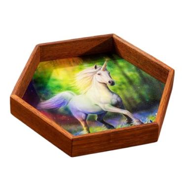 Imagem de Bandeja de dados Anne Stokes: Chase The Rainbow da Q-Workshop | Para maiores de 14 anos | Feito de madeira Bodo | Acessório RPG