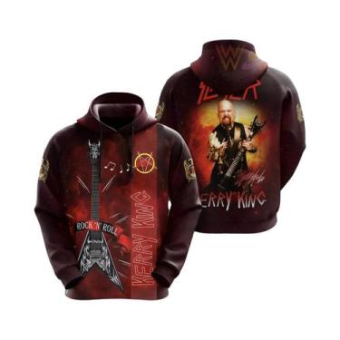 Imagem de Moletom Oversized 3D Print SLAYER ROCK Para Homens E Mulheres Moda Cas