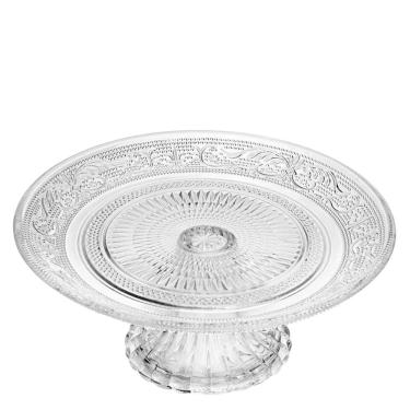 Imagem de Prato para Bolo e Doces Vidro Angel com Pé 30x30x10cm Lyor