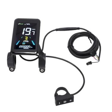 Imagem de Asixxsix Visor de Bicicleta Elétrica, Tela LCD Multifuncional Com Cabo de Extensão de 6 Núcleos, para Bicicletas Elétricas 24V 36V 48V, Scooters, Quilometragem de Velocidade