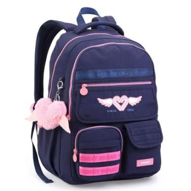 Imagem de Mochila Feminina Juvenil Compartimento Laptop ColorUp - Seanite, Azul 