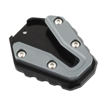 Imagem de Ysyqkn Suporte de apoio para os pés no chão para motocicleta, placa de extensão do cavalete lateral para motocicleta para 368G, Cinza