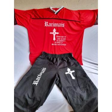 Imagem de Racionais - conjunto ( calça + camisa ) - RR, Vermelho, EGGGG