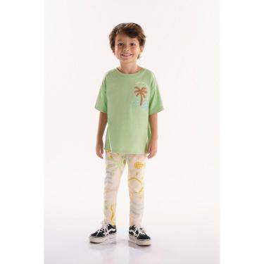 Imagem de Conjunto Infantil para Menino Beiramar com Camiseta e Calça Três e Já-Masculino