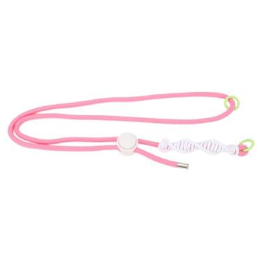 Imagem de Jiawu Alça de Ombro Ajustável de Nylon para Câmera de Ação, Cordão Leve para Pendurar No BOLSO 3 ONE X3 X4 para Entusiastas da Fotografia (Corda Rosada Nó Branco)