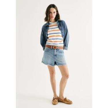Imagem de Shorts Jeans Feminino Reto Curto-Feminino
