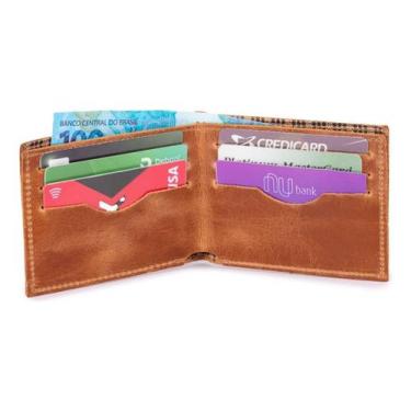 Imagem de Carteira Porta Cartão Compacta Slim Couro Legítimo masculina - Ello Gr