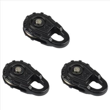 Imagem de MYHWDRNU Peças de carro RC compatíveis com Axial para SCX10 90046 para Traxxas para TRX4 1/10 RC Crawler acessórios de peças de carro 3X metal guincho reboque corda bloco de agarrar