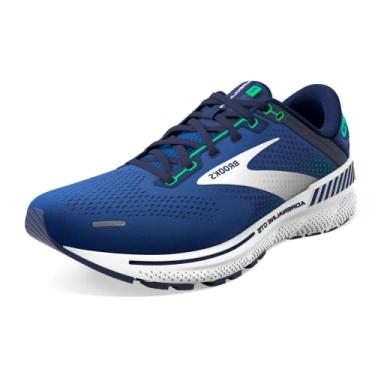 Imagem de Brooks Tênis de corrida masculino Adrenaline Gts 22, Surf the Web, azul, verde irlandês, 39 BR