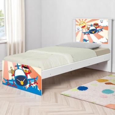 Imagem de Cama Solteiro Hop Com Cabeceira Patrulha Ursinhos