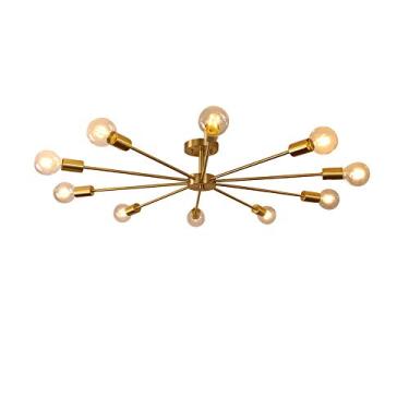 Imagem de Lustre de teto moderno estilo Sputnik da Modo Lighting, em latão, com 10 lâmpadas, para cozinha (10 lâmpadas)