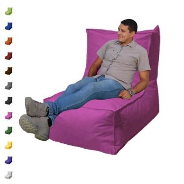 Imagem de Puff poltrona material sintético cheio almofadão gigante - Mecadão dos