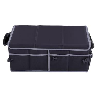 Imagem de AUNMAS Organizador de Porta-malas de Carro, Armazenamento Dobrável Com Tampa, Vários Compartimentos Com Alça Ajustável, Organização de Porta-malas SUV para Acessórios de Carro,