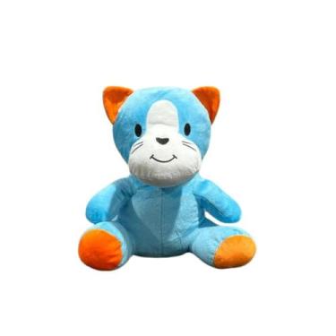 Imagem de Pelúcia Infantil 26cm Macio Hipoalergênico Unik, Gato Azul