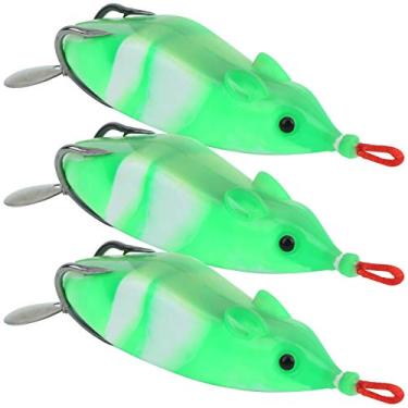 Imagem de Isca macia isca de cabeça de cobra isca artificial simulação equipamento de pesca para pesca ao ar livre plástico 7cm 3 peças (5#)