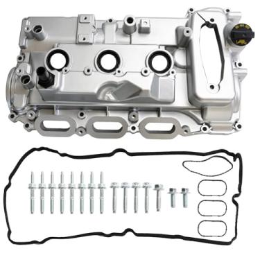 Imagem de MITZONE Tampa de válvula de alumínio com juntas e parafusos compatível com 2018-2023 Ford F-150 2021-2025 Bronco 2.7L V6 JT4Z6582A lado esquerdo