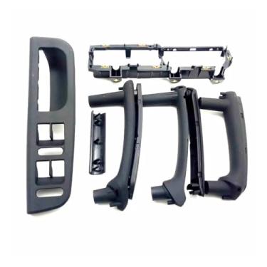 Imagem de 6 peças dianteira traseira esquerda direita porta preta puxador compatível com vw passat b5 3b186717e 3b4867179b 3b0867180a 3b4867180b 3b4867372