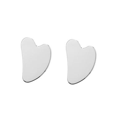 Imagem de 2P Facial Aço Inoxidável Gua Sha Ferramentas Faciais/Braço Pés Spa Massageador para Escultura de Mandíbula e Redução de Inchaço