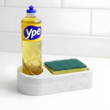 Imagem de Organizador De Pia Com Suporte Porta Esponja Detergente e Sabão - Micr
