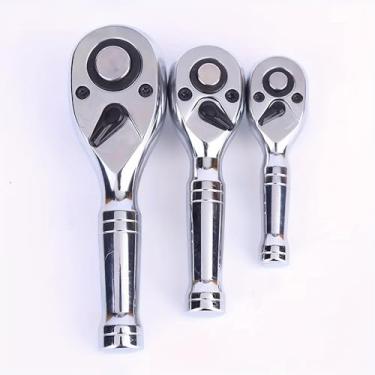 Imagem de 3 peças (1 conjunto) Chave catraca rápida com cabo curto 72 dentes Chave de ferramenta de reparo de automóveis Mosca grande/braguilha média/pequena
