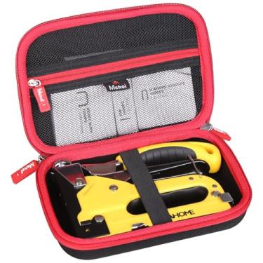 Imagem de Mchoi Capa rígida adequada para YEAHOME 4 em 1/para Craftsman Pushfire/para Dewalt 2 em 1 (DWHT80276) Grampeador, capa protetora para pistola de grampear, grampos e acessórios, vermelho
