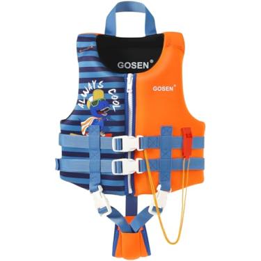 Imagem de Colete de natação infantil – Boia de piscina infantil com duas alças de segurança ajustáveis – Jaqueta de natação para 4 a 6 anos (18 a 29,9 kg), auxílio de natação para meninos e meninas