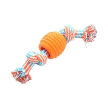Imagem de Brinquedo Para Cães De Corda De Algodão Durável Com Nó Duplo, Bola De 