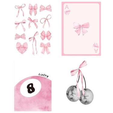 Imagem de WUDWL Pacote com 4 tintas rosa por números para adultos e crianças, kits de pintura por números em tela, sem número de moldura, kit de pintura por número, faça você mesmo, decoração de parede para