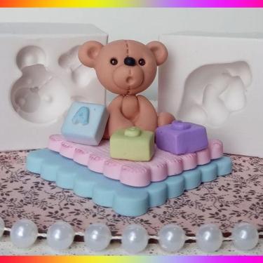Imagem de Molde de Silicone Ursinho 3d de Brinquedo Urso de Corpo