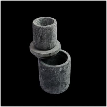 Imagem de Manteigueira Francesa Redonda Servir Decorar Pedra Sabão 9Cm