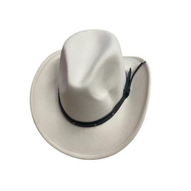Imagem de Chapéu Country Western Cowboy Hat Unisex Aba Pequeno Fita Em Couro, Lady Jazz Caps, Cavalheiro Retro, Inverno Cor:begecl