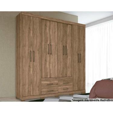 Imagem de Guarda Roupa Casal 8 Portas E 4 Gavetas C/ Pés Nápoles Atacama - Santos Andirá