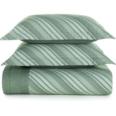 Imagem de Jogo de Colcha Karsten Becker 200 Fios 3 Peças Queen Verde