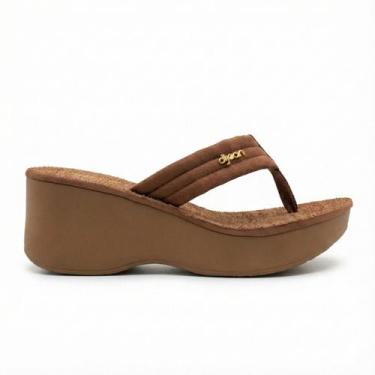 Imagem de Tamanco feminino dijean anabela original conforto ortopédico, Ámbar, 3