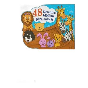 Imagem de Kit Desenhos Bíblicos Para Colorir + Canetas 12 Cores