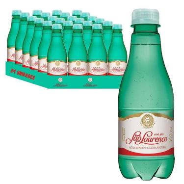 Imagem de Água Mineral Com Gás Pet São Lourenço 300Ml 24 Unidades