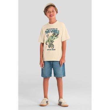 Imagem de Camiseta infantil menino de dinossauro em malha Brandili-Masculino
