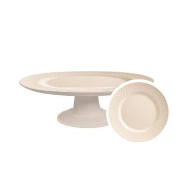 Imagem de Boleira Média Salmon 29 Cm Em Cerâmica Alleanza - Alleanza Cerâmica