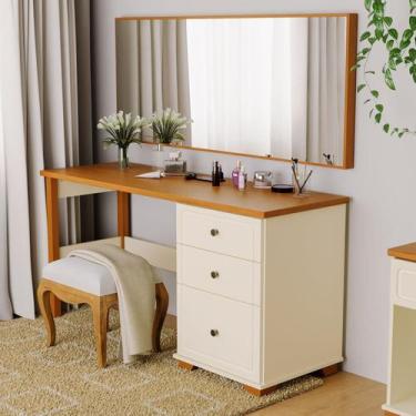 Imagem de Penteadeira com Espelho 150cm Ananda CabeCasa MadeiraMadeira Off-white