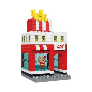 Imagem de Blocos De Montar 3D Para Crianças: Mini Cidade Com Loja De Roupas E Aq