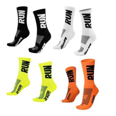 Imagem de Kit 04 Pares Meia Corrida Hupi Run Coloridas, Colorido, 36-42