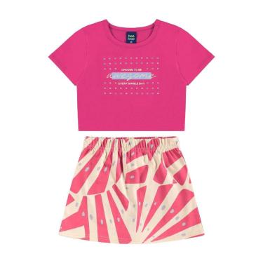 Imagem de Conjunto Blusa Cropped e Short-Saia Bee Loop-Feminino